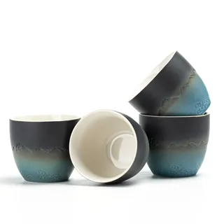 TEANAGOO Japanische Teetassen, chinesische Teetasse 205 ml, asiatische Matcha-Tasse, ohne Griffe