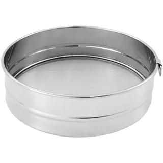 FMprofessional 21660 Mehl-/Puderzuckersieb, Edelstahl, Silber, 40 x 40 x 25,6 cm