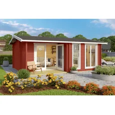 Bild Gartenhaus Brighton 44 mm Schwedenrot 520 cm x 370 cm