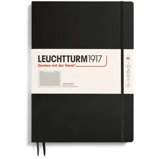 Leuchtturm1917 310174 Notizbuch Master Slim (A4+), Hardcover, kariert, schwarz