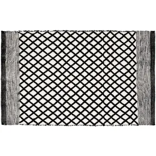 Wenko Badematte Tara Schwarz/Weiß 80 x 50 cm