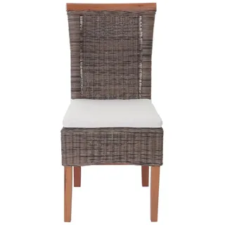 MCW Esszimmerstuhl Rattan braun 2er-Set