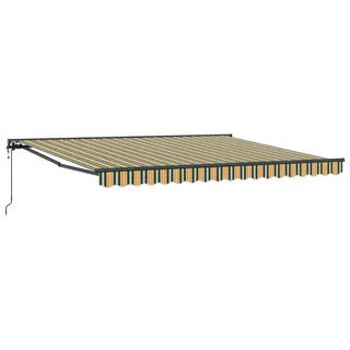 Markisenstoff mit Grün und Weiß 400 x 350 cm Polyester - Grün