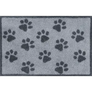 Turtle Mat Fußmatte TURTLE MAT "Paws Grey", grau, B:40cm H:9mm L:60cm, Baumwolle, Teppiche, Fußmatte