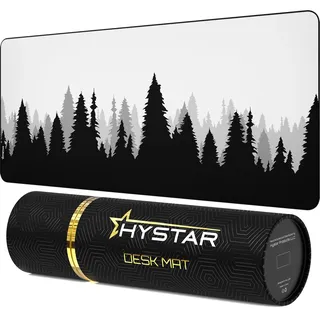 hystar Hystar® Erweitertes Gaming-Mauspad, XXL, 91,4 x 40,6 cm, 5 mm dick, wasserdichte Oberfläche, glattes Polyestergewebe und Unterseite aus Naturkautschuk, Arctic
