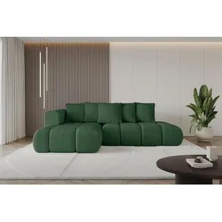altdecor Ecksofa CLOUD-L-v1 Cord 2-Sitzer Grün