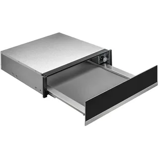 Dieter Knoll Wärmeschublade , Schwarz, Edelstahlfarben , Metall, Glas , 59.4x14x53.5 cm , Küchen, Küchenelektrogeräte, Backöfen