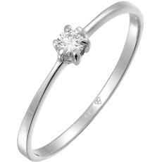 Bild von DIAMORE Ring Damen Verlobung mit Diamant (0.10 ct.) 585 Weißgold Solitär