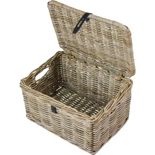 Basil DAX L Rattan Fahrradkorb Grau