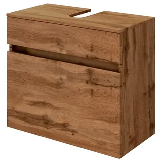 WELLTIME Waschbeckenunterschrank WELLTIME "Baabe", braun (eiche), B:60cm H:55cm T:35cm, Holzwerkstoff, Schränke, Waschbeckenunterschrank, Badmöbel Breite 60 cm, hängende Montage