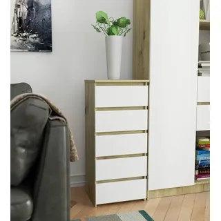 Kommode VALESTRA – Artisan Eiche / Weiß - Braun