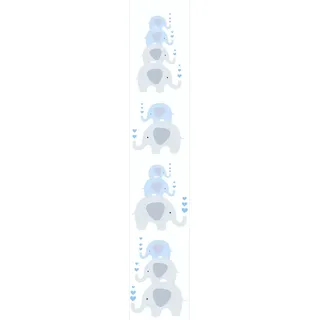 Vliestapete Tapete mit Tieren Kinderzimmertapete Blau Grau FSC®