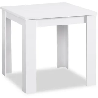 Homestyle4u Küchentisch 80 x 75 x 80 cm weiß