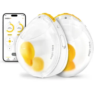 Medela Magic InBra Tragbare Doppel-Milchpumpe – mit FluidFeel-Technologie, App-Konnektivität, Sensorsteuerung – Ultraleicht (200g) und leise – In Krankenhaus Qualität