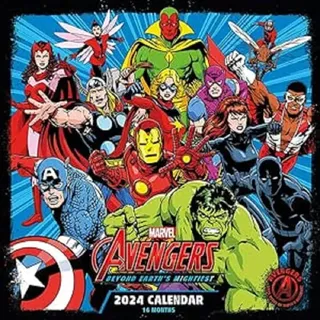 Marvel Avengers Calendar 2024 - Month to a View Planner 30cm x 30cm, Marvel Gifts for Men and Women, Marvel Gifts for Boys and Girls, Kids Calendar - Official Merchandise