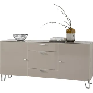 LEONARDO Sideboard »Cube«, mit Sicherheitsglas und edlem MDF Holz, Breite 189 cm