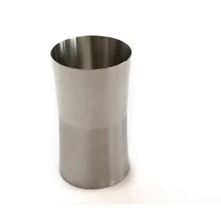 Bagnoxx Zahnputzbecher 6,5cm x 11,5cm Silber Edelstahl | Zahnbürstenhalter, Aufbewahrung für Zahnpasta, Badezimmer-Organizer, Ablage für Waschbecken