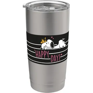 Snoopy - Happy Day Doppelwandiger Edelstahl-Thermobecher