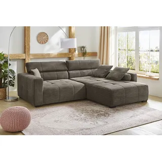 Jockenhöfer Eckcouch Polyester 2-Sitzer Grau