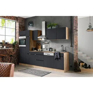 OPTIFIT Küchenzeile Roth 300 cm grau