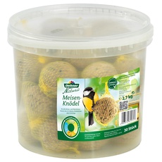 Dehner Natura Premium Meisenknödel mit Netz, ganzjähriges Wildvogelfutter proteinreich / energiereich, hochwertiges Vogelfutter für Wildvögel, 30 Stück je 90 g (2.7 kg)