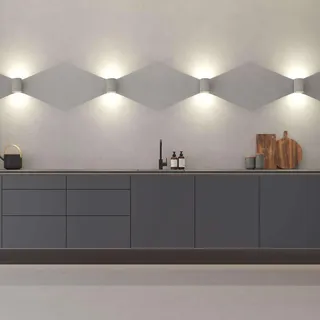 Loevschall Wandleuchte »Sekvens LED Wandleuchte, Wandlampe für Küche, Bad, Flur & Wohnzimmer« LED-Modul 1 Stk., Warmweiß Stilvoll & modern, Wasserdicht, Auf und ab Einstellbar,