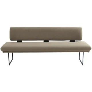 K+W Komfort & Wohnen Polsterbank »Longbeach«, (1 St.), mit Metallkufen in schwarz Struktur, in der Breite 204cm oder 224cm, beige (sand) 21882567-0