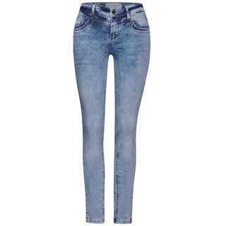 Street One Damen A378133 Jeans im Slim Fit, Light Blue Random Wash, 30W / 28L