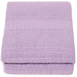 Homescapes Tagesdecke Kashi 255/360 cm, Baumwolle mit Fransen , Flieder , Textil , Uni , Rechteckig , 255x360 cm , Oeko-Tex® , Heimtextilien, Bettwäsche & Leintücher, Tagesdecken