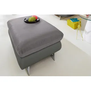 INOSIGN Hocker "Solution", grau (grau, grau), B:98cm H:45cm T:67cm, Hocker, Polsterhocker Lederhocker