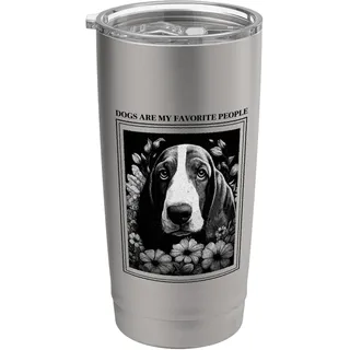 Hunde sind meine Lieblingsmenschen (Lustiges Hundestatement) Doppelwandiger Edelstahl-Thermobecher