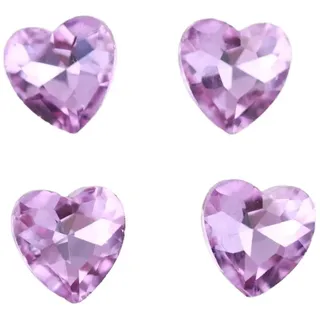 Blausky 20 Stück 10mm Herz Strasssteine,Glitzer Herzen Diaman Herz Edelstein aus Glas Streudeko Kristalle Herz Kristall Dekosteine Bunt Herz Diamanten für DIY Nagel Schmuck Vasenfüller,Hellviolett