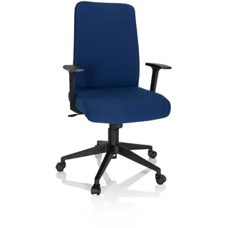 hjh OFFICE 724582 Home-Office Bürostuhl COSIO I Stoff Dunkelblau Drehstuhl gepolstert, Rückenlehne ergonomisch, Wippfunkion