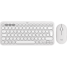 Logitech Pebble 2 Combo Desktop Set, Bluetooth/2.4 GHz, qwertz, Tonal White