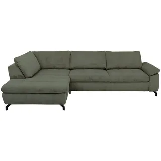 Beldomo Style Ecksofa , Grün , Textil , Ottomane links, L-Form , 291x197 cm , Typenauswahl, Fußauswahl, Stoffauswahl, seitenverkehrt erhältlich, individuell planbar , Wohnzimmer, Sofas & Couches, Wohnlandschaften, Ecksofas
