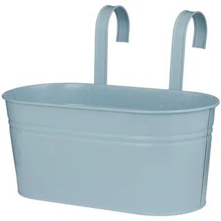 Butlers Hängetopf Zinc , Hellblau , Metall , 14 cm , Dekoration, Blumen & Blumentöpfe, Übertöpfe