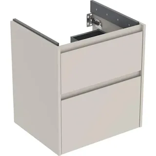 Geberit Renova Plan Unterschrank für Waschtisch, mit zwei Schubladen, 54,6x60,6x44,6cm, 504.026.DB.1, Farbe: sandgrau / lackiert seidenmatt