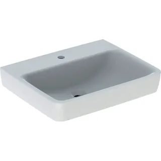 Geberit Renova Plan, Waschtisch, 60x48 cm, 1 Hahnloch, ohne Überlauf, 501637, 501.637.00.1 - Weiß