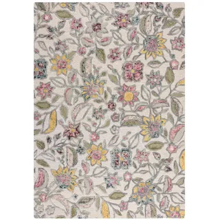 Xora Wollteppich , Multicolor , Textil , Blume , rechteckig , 200x290 cm , für Fußbodenheizung geeignet , Teppiche und Böden, Teppiche, Moderne Teppiche
