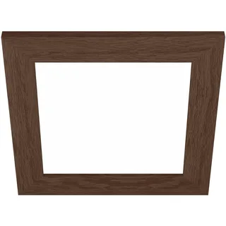 EGLO Deko-Rahmen aus Holz, Zubehör für LED Panel Salobrena 30 x 30 cm, quadratischer Holz-Rahmen in Dunkel-Braun