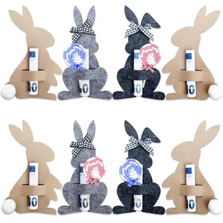 LONZIKP 8 Stück Lustige und kreative Osterdekoration, Geldgeschenk Ostern Verpackung, Ostergeschenke Erwachsene/Kind, Perfekt zum Verpacken von Ostergeschenken mit Geldscheinen