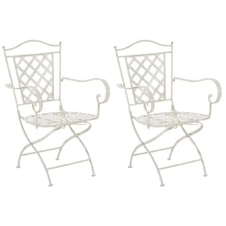 2er Set Stühle Adara - antik-creme - Beige