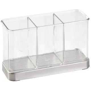 interDesign Forma 2 Besteck-Organizer aus Edelstahl transparent