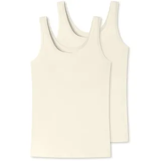 Uncover by Schiesser - Bamboo Cotton - Unterhemd/Top - 2er Pack (XXL Off-White)