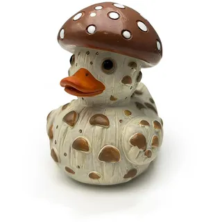 Jicyor Gartendeko für Draußen Ente,1 Stück Garten Deko Draußen Lustiger Pilz Ente Skulptur Haus Hof Terrasse Veranda Desktop Dekoration