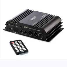Lepy 168Plus 2.1 Channel Verstärker 80W+68W Hi-Fi Stereo USB/SD/Bluetooth/AUX/RCA Audio Digital Power Amplifier Subwoofer Amp Bass for Car Vehicle Home Booster with Remote Control/LED Display Screen
