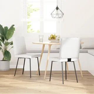 vidaXL Esszimmerstühle 2 Stk. Weiß Kunstleder - Weiß