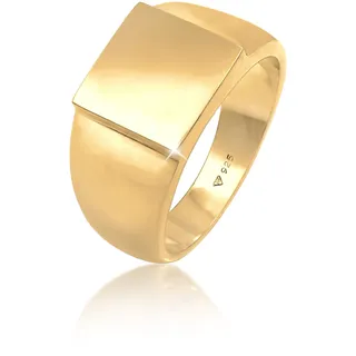 KUZZOI Siegelring Herrenring vergoldet Bandring massiv (11 mm) 925 Silber"