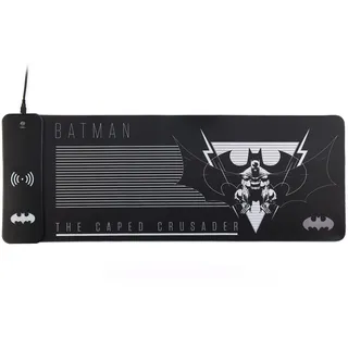 DC Comics Batman XL RGB Gaming-Mauspad mit 15W kabellosem Ladegerät | Anpassbare LED, rutschfest, wasserabweisend