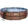 Wood Pool Ø 488 cm inkl. Sandfilteranlage, Abdeckplane, Poolleiter, Reparaturset
